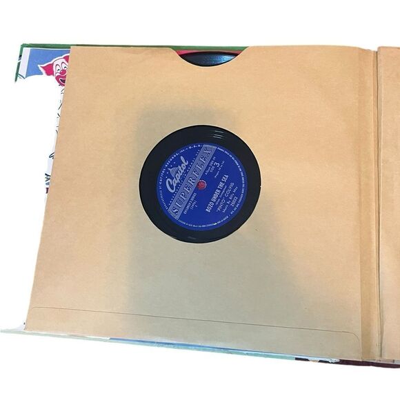 VINTAGE RARE 1948 BOZO UNDER THE SEA MULTIPLE RECORD SET & STORY BOOK 10” - Picture 6 of 8